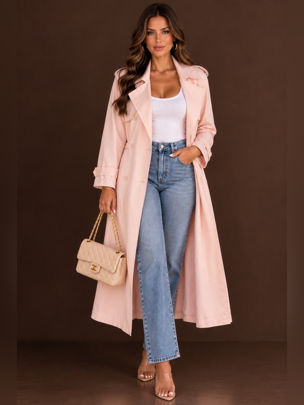 LIMITED EDITION Devil Wears Prada Blush Pink Trench Coat